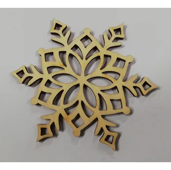 Vánoční dekorace Dřevěný výřez vločka č.1