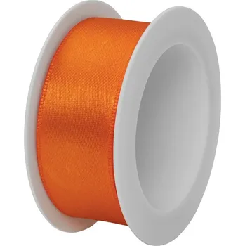 Stuha Stuha taftová oranžová 25mm x 3m (6,-Kč/m) (Stuha taftová oranžová oboustranná)