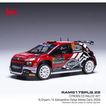 autíčko Citroen C3 Rally2 - Rallye Monte-Carlo 2024 #21 Gryazin - Aleksandrov 1:43 IXO