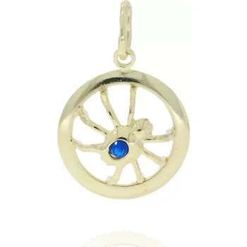 Přívěsek Přívěsek zlatý pavouk s modrým zirkonem