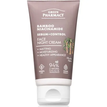 Pleťový krém Green Pharmacy Bamboo & Niacinamide Night Face Cream hydratační noční krém 50 ml