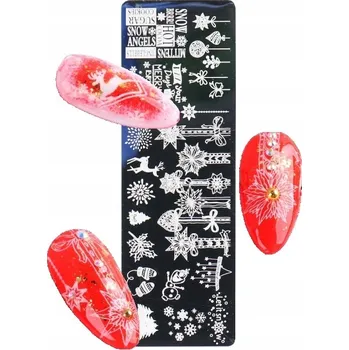 ŠABLONA NA NEHTY VÁNOČNÍ VLOČKY SU3