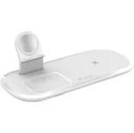 3v1 nabíjecí stanice / stojánek DEVIA pro Apple iPhone + AirPods Qi + Watch - bílá