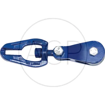 Železářství Lanovnice pro lano do Ø14 mm, otočný kluzný třmen na řetězy 7+8 mm tažná síla 6 tun