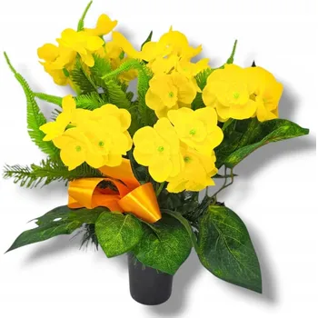 Smuteční dekorace JARNÍ KYTICE VLOŽKA DO VÁZY KVĚTINY NA HŘBITOV HROB POMNÍK FIALKY