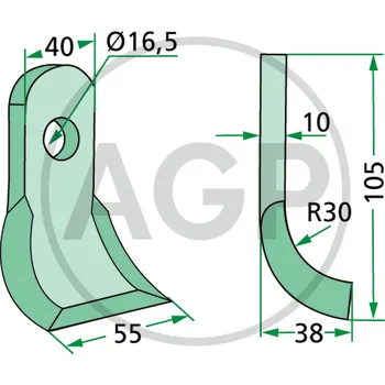 Pracovní nůž Nůž mulčovače vhodný pro Fischer, HMF, Pegoraro
