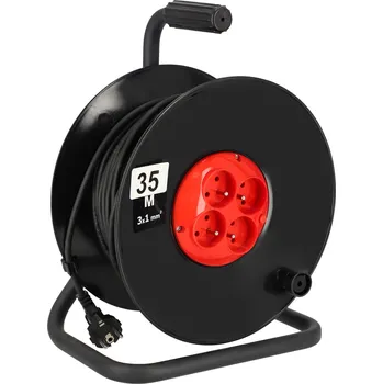 Napájecí kabel PRODLUŽOVACÍ KABEL 35M NA BUBNU STAVEBNÍ NAVIJÁK SE ZEMNĚNÍM 3X1