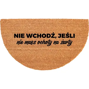 PŮLKRUHOVÁ KOKOSOVÁ ROHOŽKA 40X70CM PROTI SKLUZU, ODOLNÁ A EKOLOGICKÁ