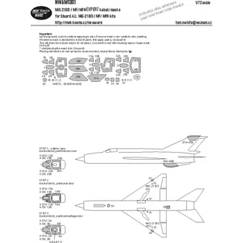 Plastikový model 1/72 Mask MiG-21 bis/MF/MFN EXPERT (EDUARD)