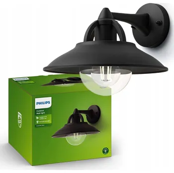 Venkovní osvětlení Venkovní nástěnné svítidlo Philips černé E27 0 W