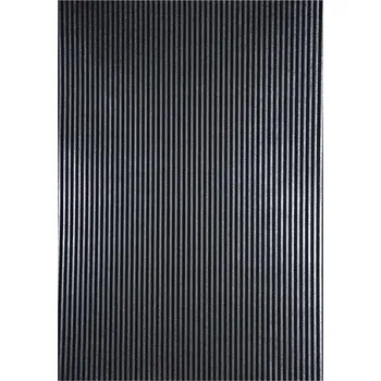 Výtvarný papír Ozdobný papír černo-stříbrné proužky 18x25 5 ks