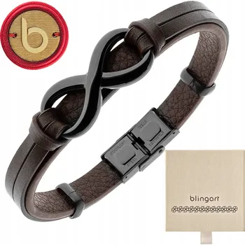 Náramek Pánský náramek KOŽENÝ znak nekonečna