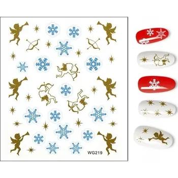 Samolepky na nehty sněhové vločky D93