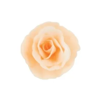 Jedlá dekorace na dort Dekorace oplatková - Růže malá 30 mm, krémová, 35 ks