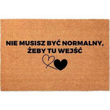 Rohožka Vstupní rohožka 40x60 kokosová - s humorným NÁPIS "Normalita není vyžadována"
