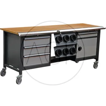 Mobilní řezací stůl se 4 brzditelnými kolečky