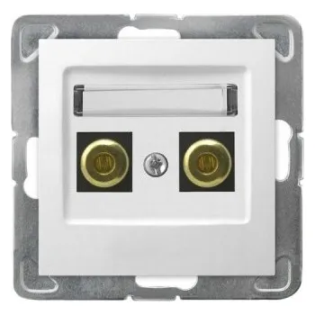 Elektrická zásuvka JEDNODUCHÁ ZÁSUVKA PRO REPRODUKTOR OSPEL IMPRESJA BÍLÁ