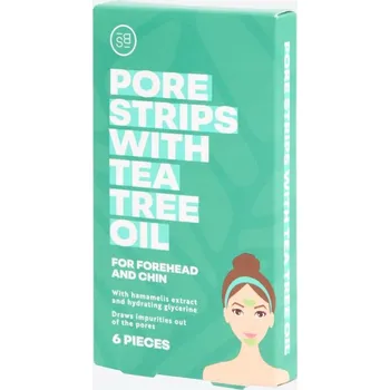 Pleťová maska Náplasti na póry na bradě a čele Skin Bliss s olejem z čajovníku 6 Ks