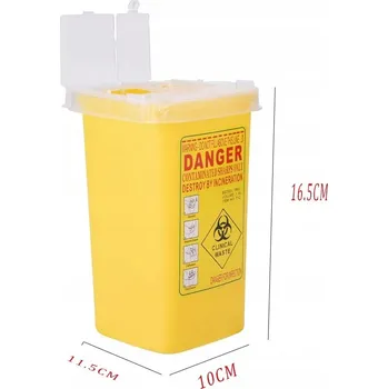 Odpadkový koš Nádoba na jehly a ostrý zdravotnický odpad 1L NIKOU jednorázová