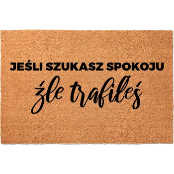 VSTUPNÍ ROHOŽKA 40X60 KOKOSOVÁ HUMOR NÁPIS HLEDÁTE KLID? NE TADY