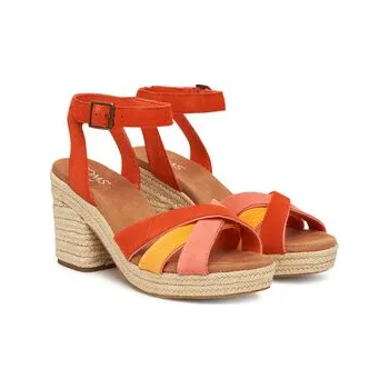 Dámské baleríny Espadrilky Toms Majorca Strappy 10021951 Červená 38_5