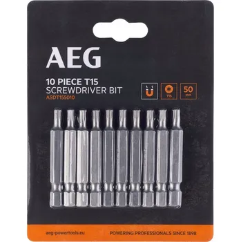 Bit TORX bity 50mm T15 SDriver 10 Ks. AEG ASDT155010