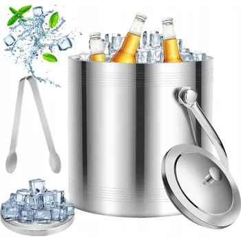 Nádoba na led TERMOKBELÍK NA LED COOLER NÁDOBA NA LED 2L S VÍKEM A KLEŠTĚMI