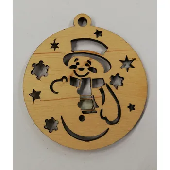 Vánoční dekorace Dřevěný výřez vánoční ozdoba č.24