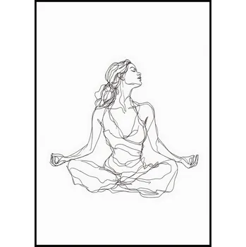 Plakát Jen tak z lásky Plakát Jóga kresba I. Rozměr plakátu: A4 (21 x 29,7 cm)