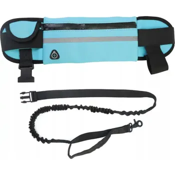 Vodítko pro psa VODÍTKO NA BĚHÁNÍ SE PSEM S PÁSEM A ELASTICKOU LEDVINKOU