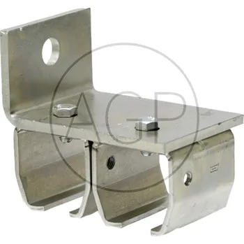 Dveřní kování Návlačka k uchycení na zeď 60 mm dlouhá pro dvojitou kolejnici