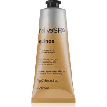 Péče o ruce oBoticário Nativa SPA Quinoa hydratační krém na ruce SPF 15 75 g