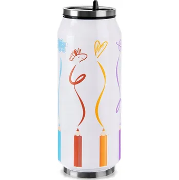 Termoska Termohrnek PUSZKA termoska lahev na pití na teplé studené nápoje MODNY 0,5L