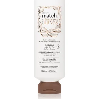 oBoticário Match. Science of Curves bezoplachový kondicionér pro vlnité a kudrnaté vlasy 300 ml
