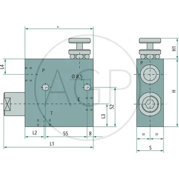 Ventil 3-cestný škrtící ventil 3/8"