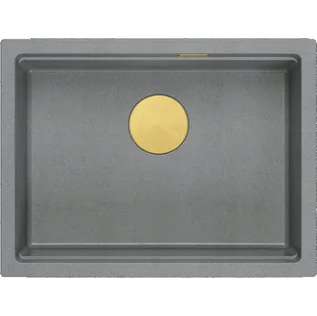Granitový dřez Jednokomorový granitový dřez Quadron LOGAN 100, šedý