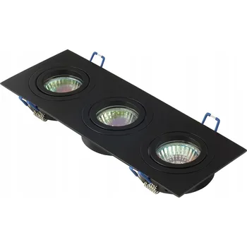 Bodové svítidlo TROJITÝ POHYBLIVÝ RÁMEČEK / SVÍTIDLO GU10 MR16 ČERNÝ HLINÍK