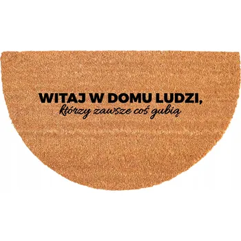 Rohožka KOKOSOVÁ ROHOŽKA PŮLKRUHOVÁ 40X70CM ODOLNÁ EKOLOGICKÁ PROTISKLUZOVÁ