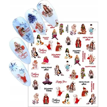 samolepka Samolepky na nehty 3D VÁNOČNÍ E173