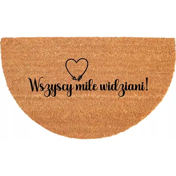 Rohožka PROTISKLUZOVÁ ROHOŽKA 40X70CM ODOLNÁ EKOLOGICKÁ PŮLKRUHOVÁ KOKOSOVÁ