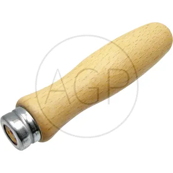 Univerzální dřevěná rukojeť pilníku 100 mm na pilové řetězy pro kulaté a ploché pilníky