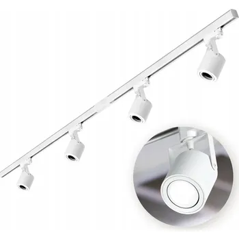 Bodové svítidlo Třífázový lištový systém bílý, 4x reflektor GU10 + 2m lišta, sada