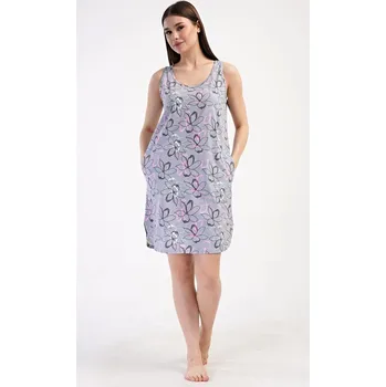 Dámská noční košile Dámská noční košile na ramínka Mia - šedá - XL