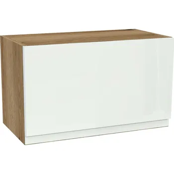 Kuchyňská skříňka Horní skříňka nad digestoř 60/36 FREZO Dub Evoke bezúchytková Bílá Lesk