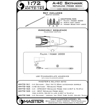 Plastikový model 1/72 A-4C Skyhawk - refueling probe boom