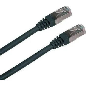 Síťový kabel DATACOM Patch kabel FTP CAT5E 1m černý
