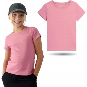 4F dětské tričko růžové bavlna velikost 146