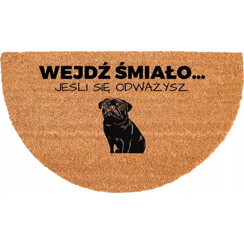 Rohožka PROTISKLUZOVÁ ROHOŽKA EKOLOGICKÁ PŮLKRUHOVÁ ODOLNÁ KOKOSOVÁ 40X70CM