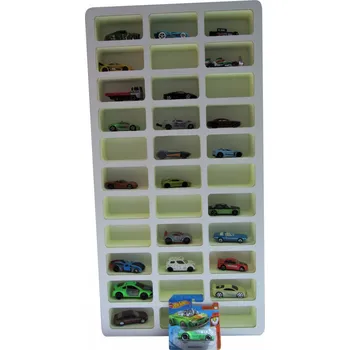 autíčko Police na autíčka autíčka s prostorem pro 33 autíček