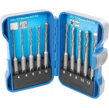 Vrták Sada vrtáků Silverline SDS plus TCT, 10 ks